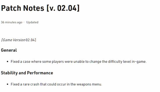 《战神5》2.04更新：修复游戏中无法更改难度的问题